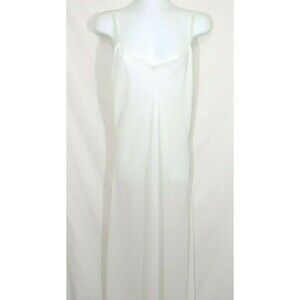 Vintage Wondermaid Nightgown 36 Long Ivory Sheer Chemise No Lace USA 60s